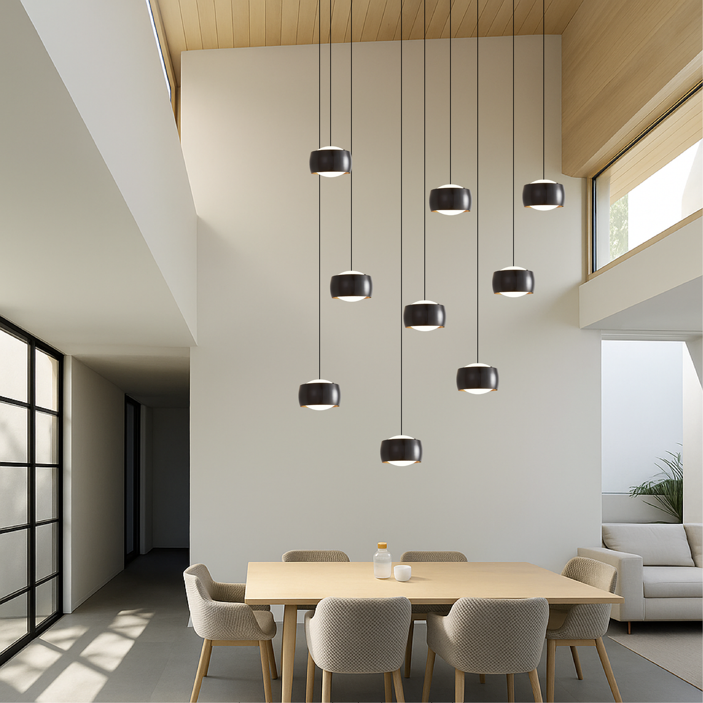 Nordic LED Staircase Chandelier