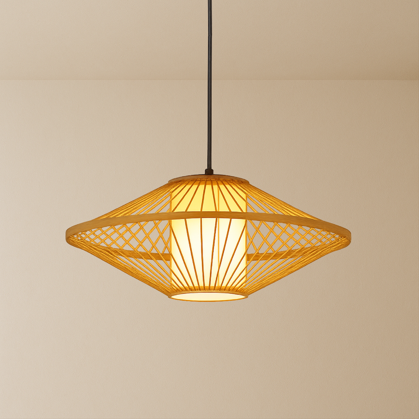 Japanese Bamboo Pendant Light