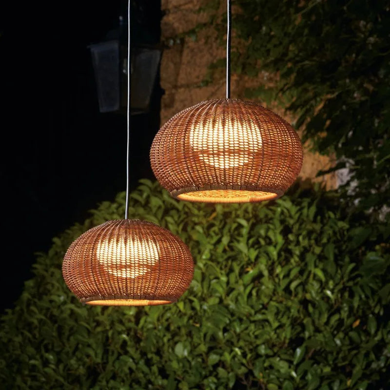 Outdoor/Indoor Bamboo Pendant Light