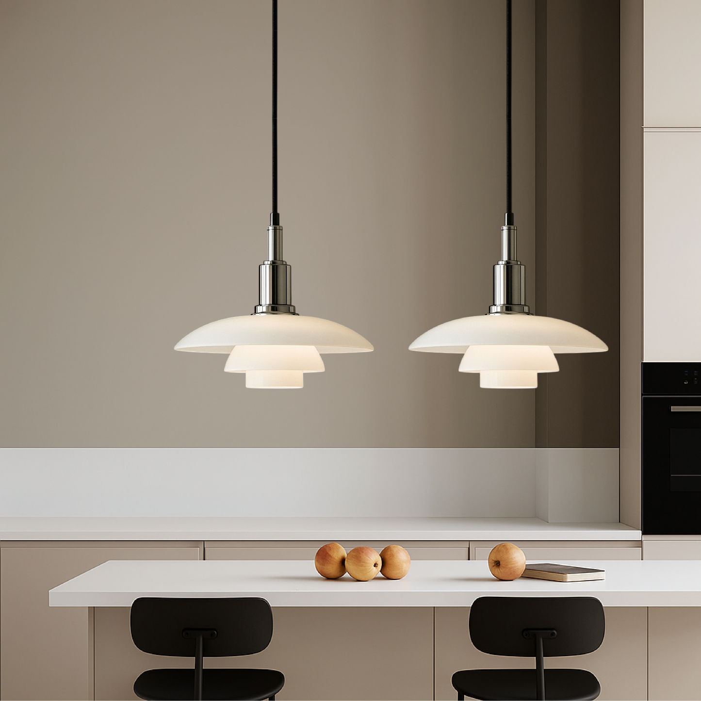 2/3 Head Danish Designer Pendant Light