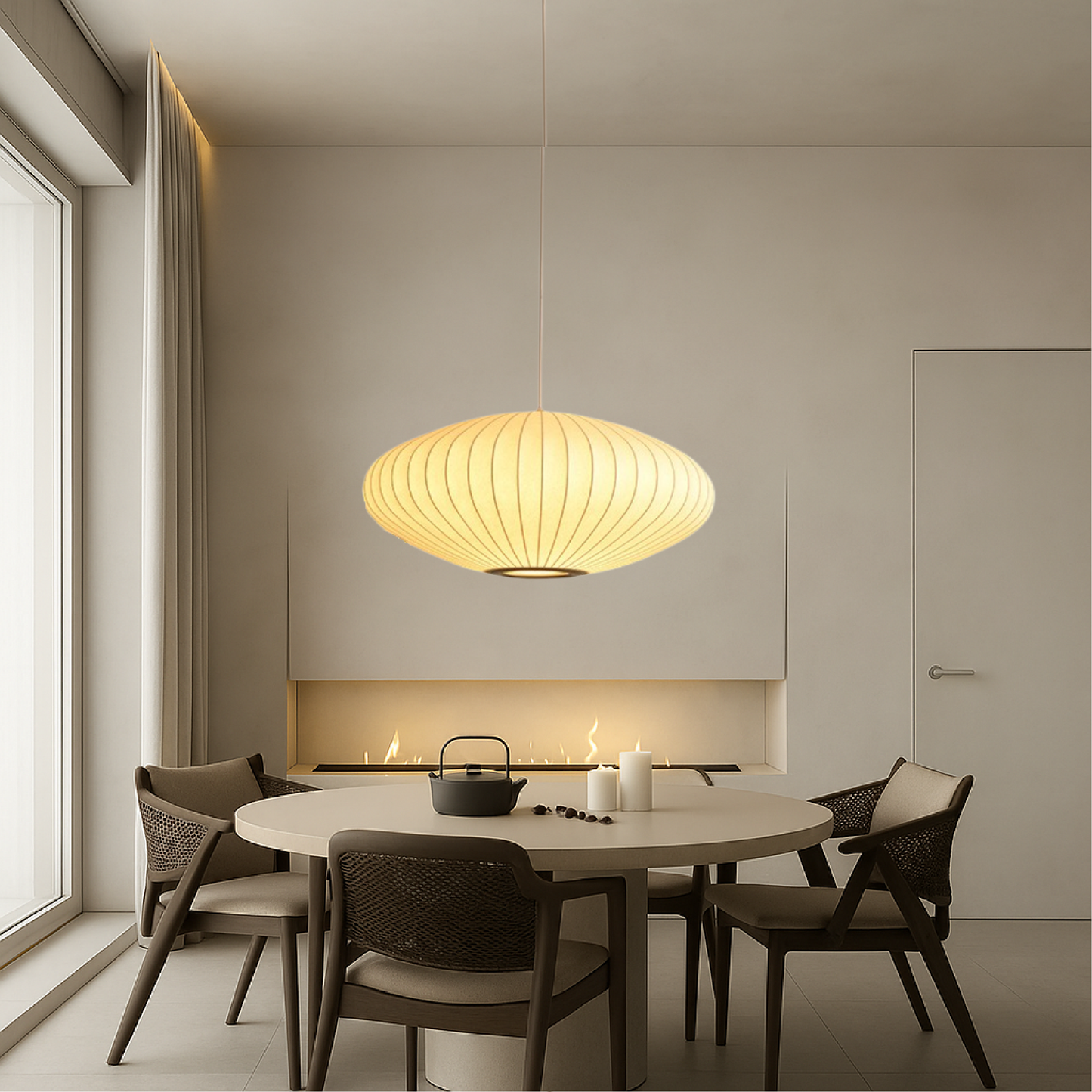 Italian Silk Pendant Light