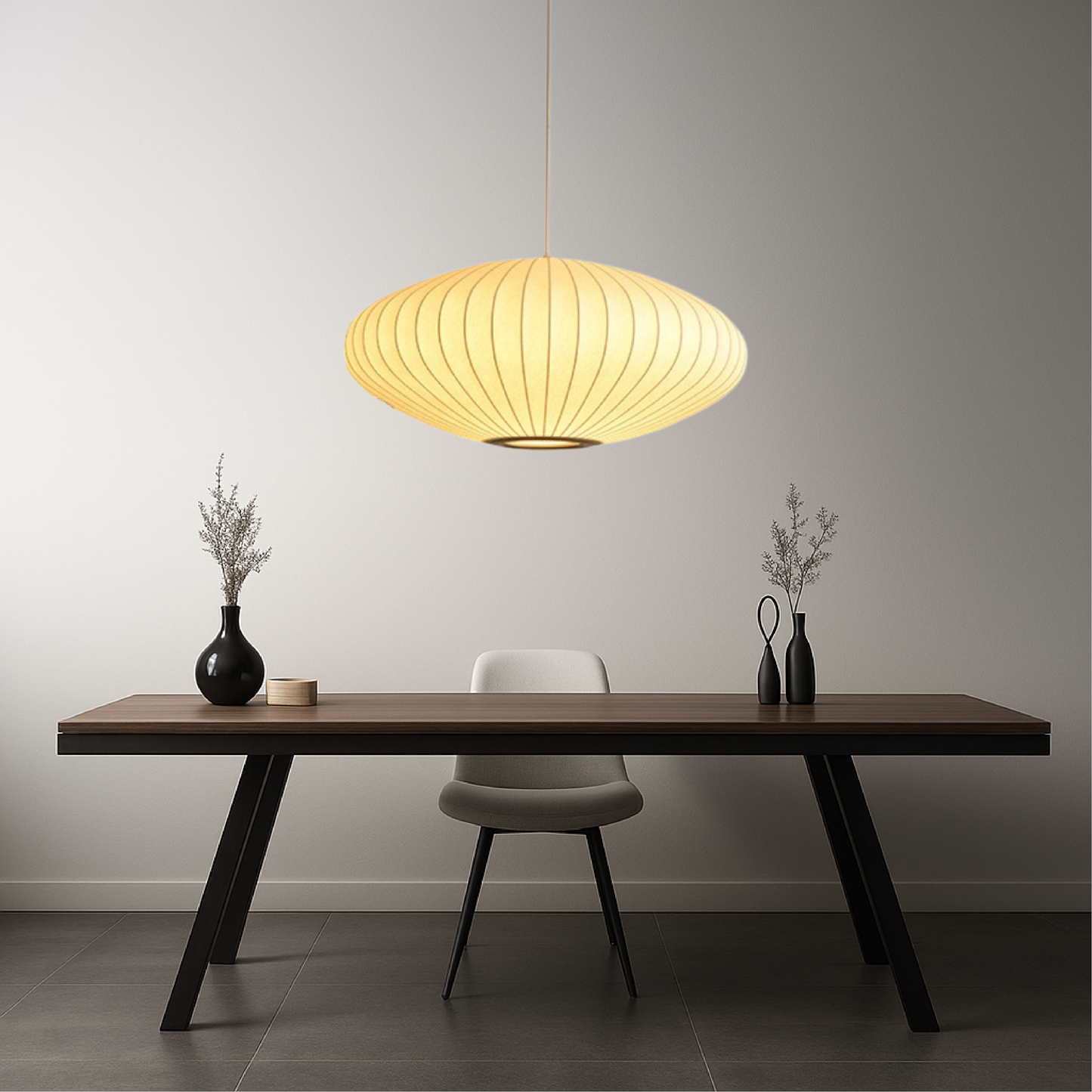Italian Silk Pendant Light
