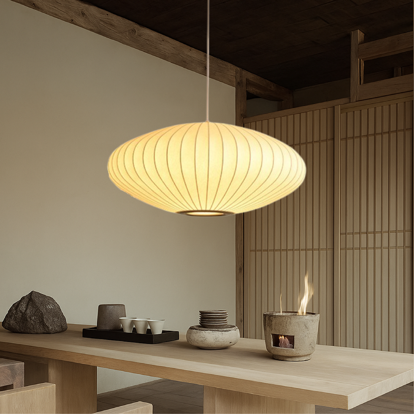 Italian Silk Pendant Light