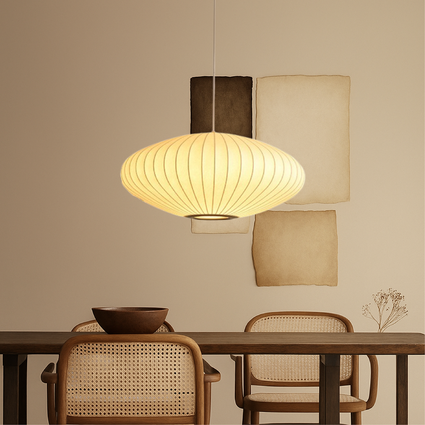 Italian Silk Pendant Light