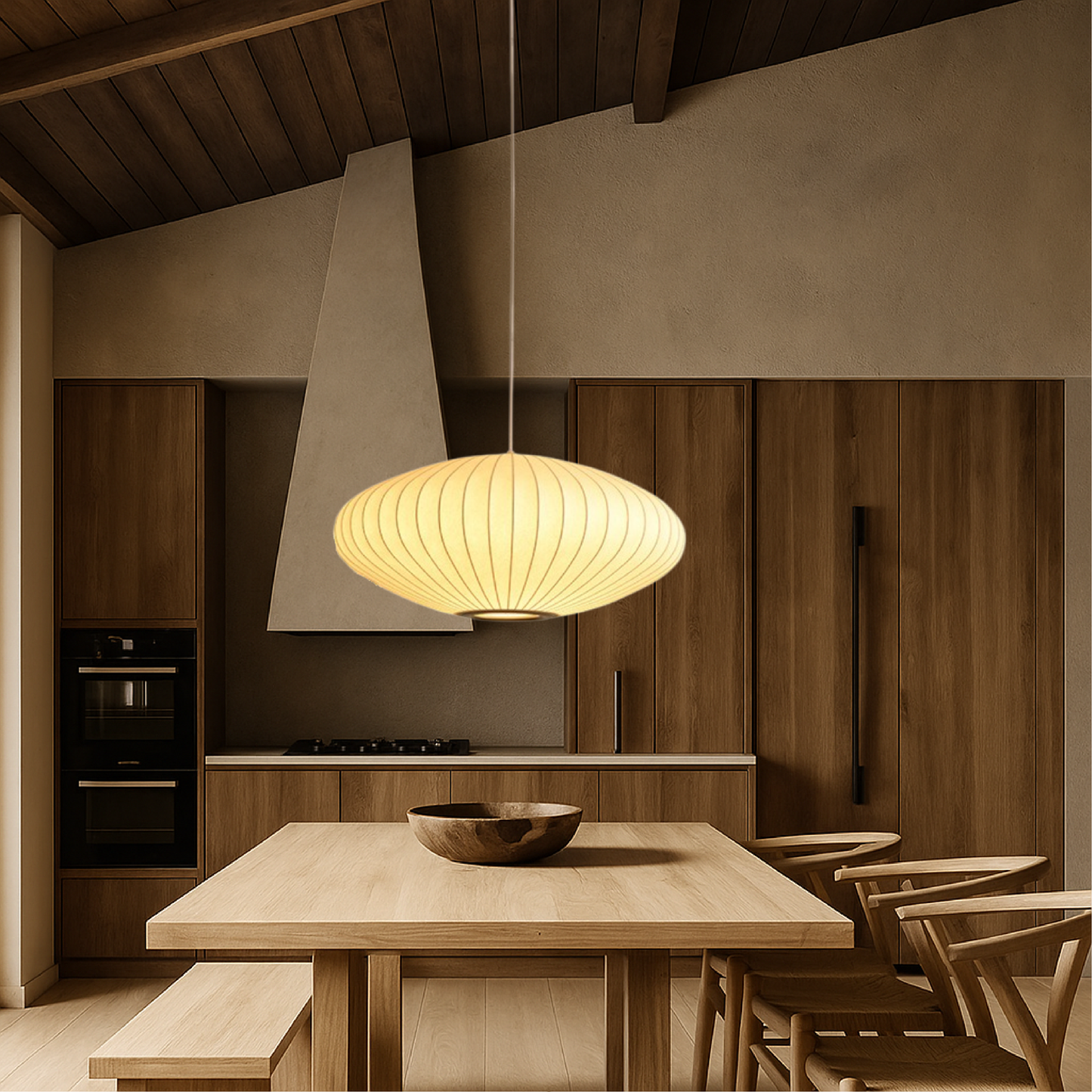 Italian Silk Pendant Light
