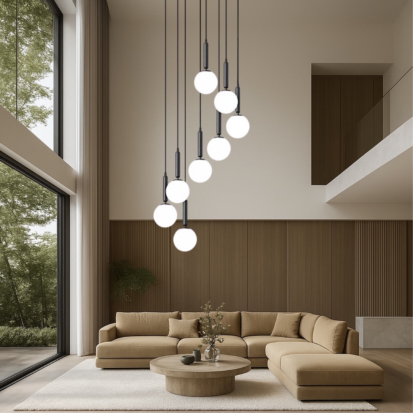 Eva's Staircase Chandelier Black