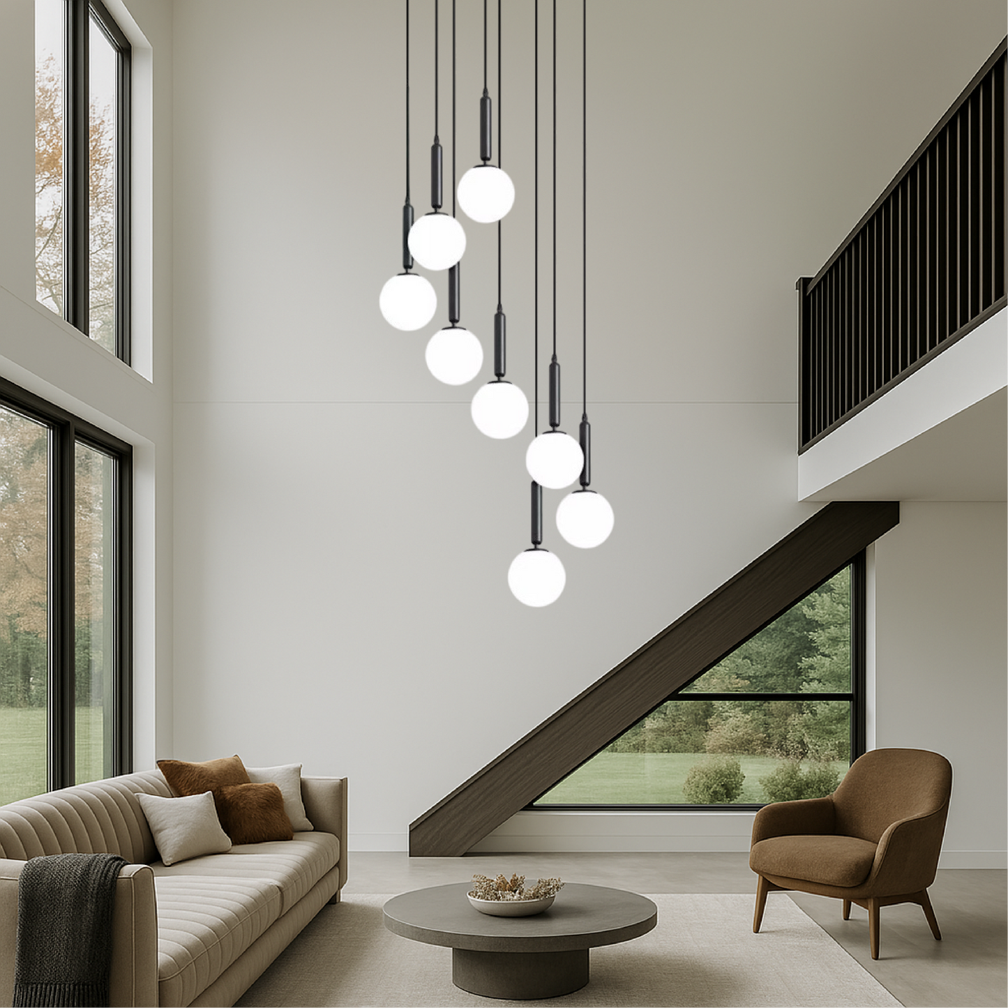 Eva's Staircase Chandelier Black