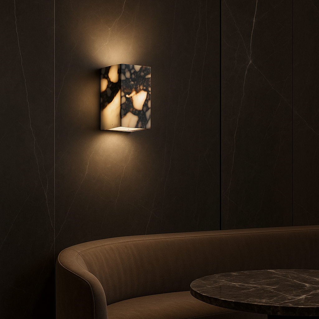 Marble Cube Wall Light