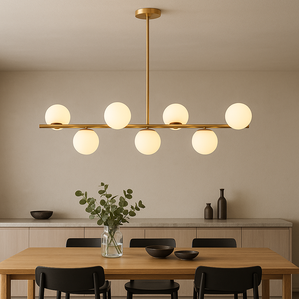Golden Kitchen Table Chandelier