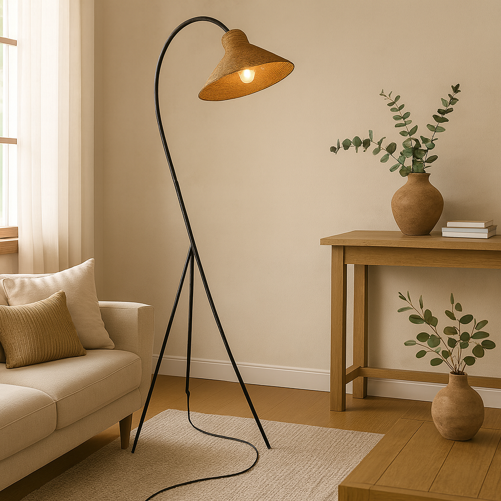 Bamboo Cap Floor Lamp