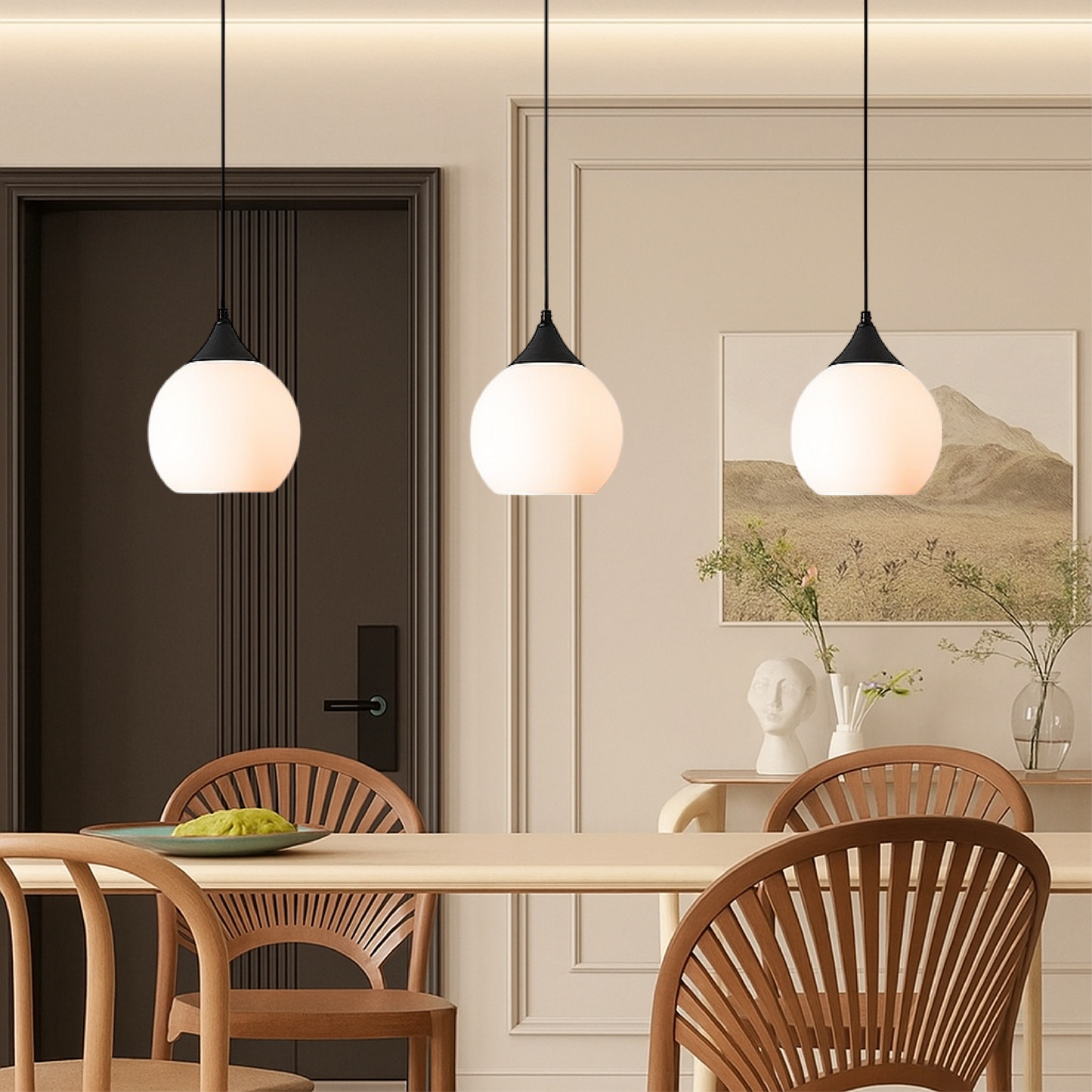 Gade's 3 Heads Dining Table Pendant Light