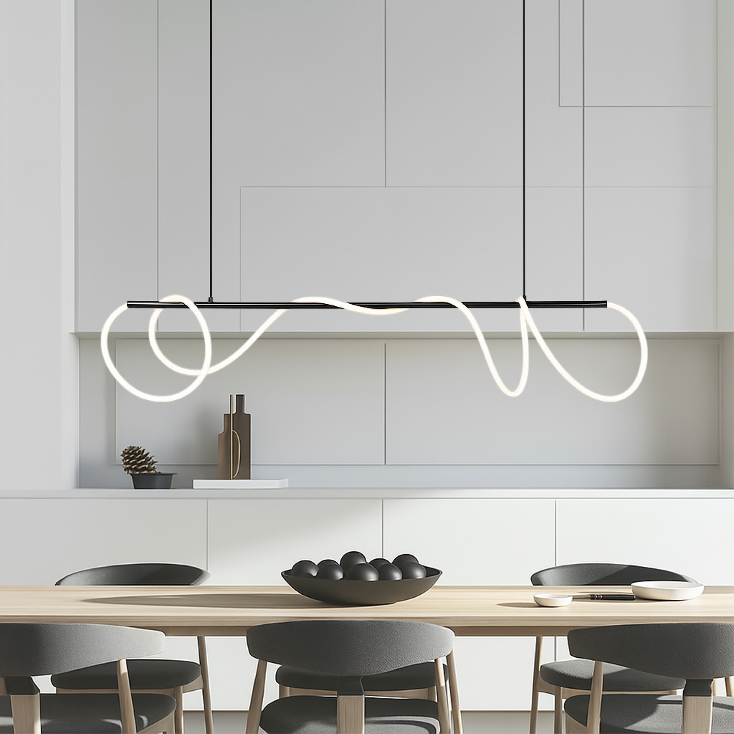 Linear Kitchen Table Pendant Light