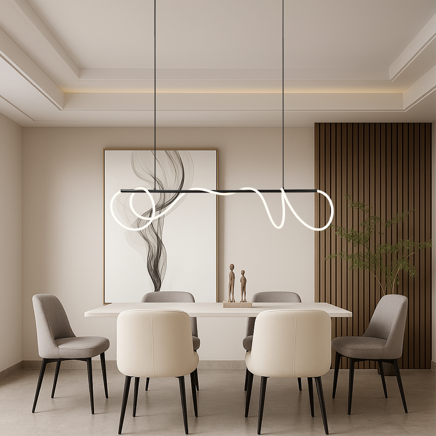 Linear Kitchen Table Pendant Light