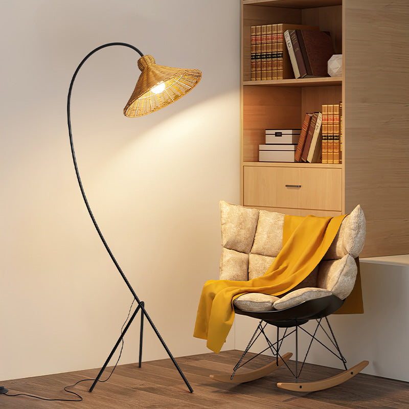 Bamboo Cap Floor Lamp