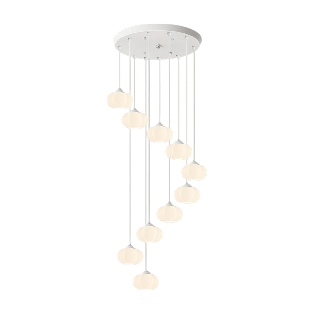 Art Deco Cream Staircase Chandelier