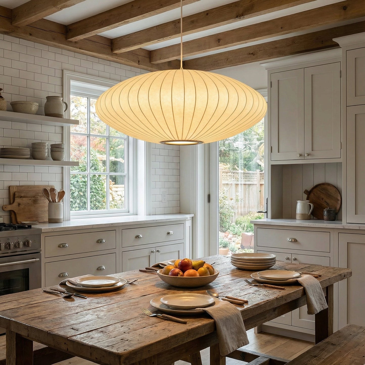 Italian Silk Pendant Light