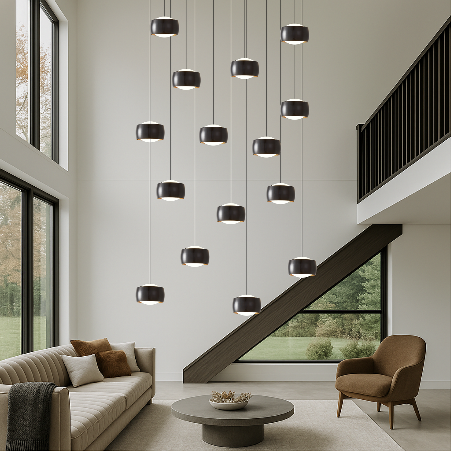Nordic LED Staircase Chandelier